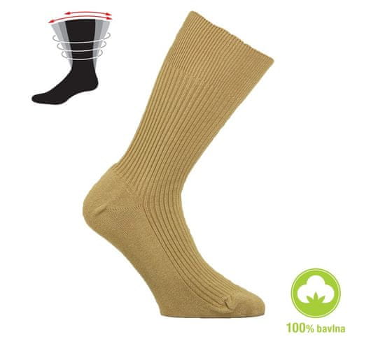 RS Zdravotné ponožky zo 100% bavlny EU 35-38 NUDO (hnedá)