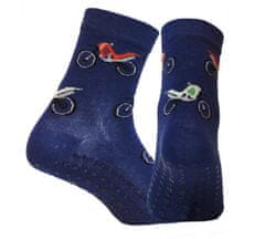 Wola Detské ponožky s protišmykovým chodidlom Motorky EU 27-29