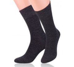 STEVEN Pánske ponožky merino wool GRAFITTO (tmavosivá) EU 41-43