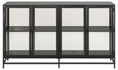 Design Scandinavia Vitrína Seaford, 152,4 cm, čierna