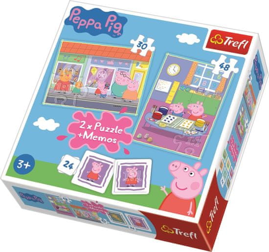 Trefl Puzzle Pepa Pig 30+48 dielikov + pamäťová hra