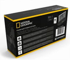 National Geographic Transparent meteostanica, 14 cm, čierna