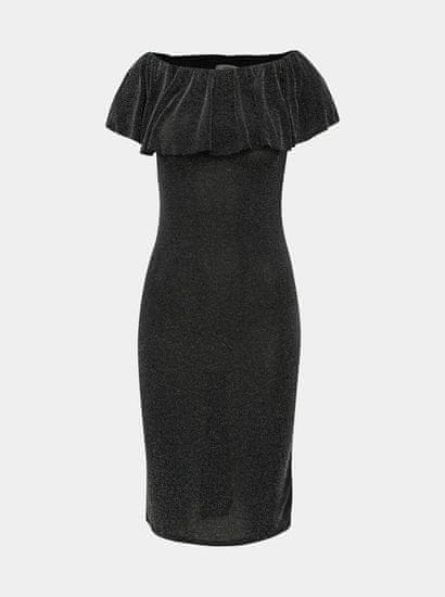 Haily´s Čierne púzdrové šaty s metalickým efektom Haily´s Milena