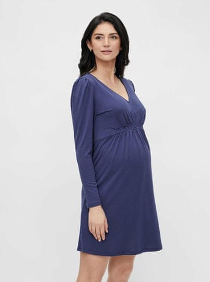 Mama.licious Modré tehotenské šaty Mama.licious Analia