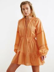 Trendyol Oranžové šaty so zaväzovaním Trendyol XS