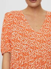 Vero Moda Oranžové vzorované voľné šaty VERO MODA Hanna XS