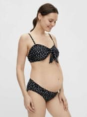 Mama.licious Čierne kvetované dvojdielne tehotenské plavky Mama.licious Ofelia L