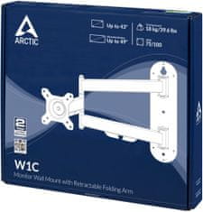 Arctic W1C nástenný držiak pro LCD do 43", čierna