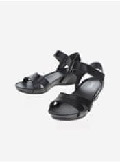 Camper Čierne dámske kožené sandálky na podpätku Camper 36