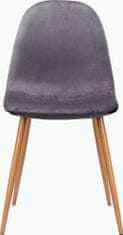 Danish Style Jedálenská stolička Ines (SET 4 ks), antracitová