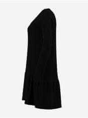 Haily´s Čierne svetrové šaty s krajkou Hailys Lacy L