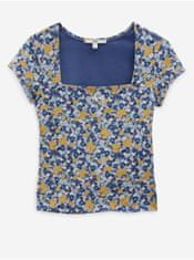 Vans Modré dámske vzorované tričko VANS Deco L