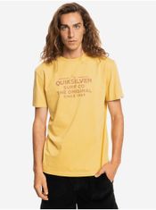 Quiksilver Žlté pánske tričko Quiksilver Feeding Line XS