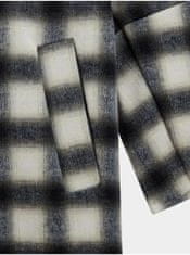 Levis Čierno-béžový dámsky kockovaný kabát s prímesou vlny Levi's Agnes L