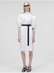 Karl Lagerfeld Biele dámske košeľové šaty KARL LAGERFELD XXL