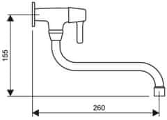 Samplus Výtokový ventil nástenný D220