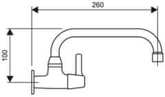 Samplus Výtokový ventil nástenný D220-2