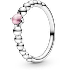 Pandora Strieborný prsteň pre ženy narodené v októbri 198867C09 (Obvod 56 mm)