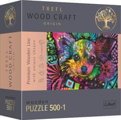 Trefl Wood Craft Origin puzzle Farebné šteňa 501 dielikov