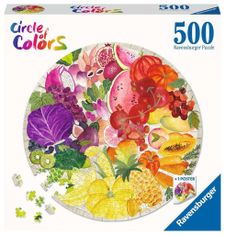 Ravensburger Okrúhle puzzle Kruh farieb: Ovocie a zelenina 500 dielikov