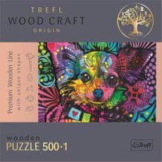 Trefl Wood Craft Origin puzzle Farebné šteňa 501 dielikov