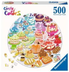 Ravensburger Okrúhle puzzle Kruh farieb: Farebné dezerty 500 dielikov