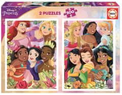 EDUCA Puzzle Disney princeznej 2x500 dielikov
