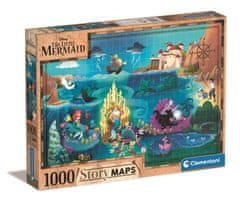 Clementoni Puzzle Story Maps: Malá morská víla 1000 dielikov