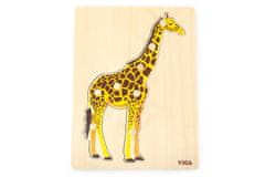 Viga Drevené Montessori puzzle - žirafa