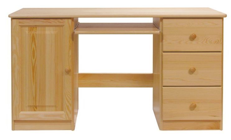 eoshop Písací stôl 106 Klasik masív borovice (Farba dreva: farba sivá)