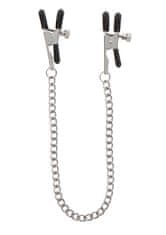 taboom TABOOM Nipple Play Adjustable Clamps with Chain (Silver)