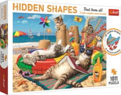 Trefl Puzzle Hidden Shapes: Mačacie prázdniny 1011 dielikov