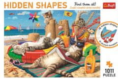 Trefl Puzzle Hidden Shapes: Mačacie prázdniny 1011 dielikov