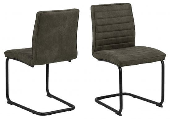 Design Scandinavia Jedálenská stolička Zola (SET 2 ks), olivová