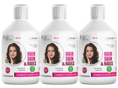 KolagenDrink 99-dňový program Hair, Skin & Nails výživový doplnok na vlasy, pokožku a nechty 3 x 500 ml