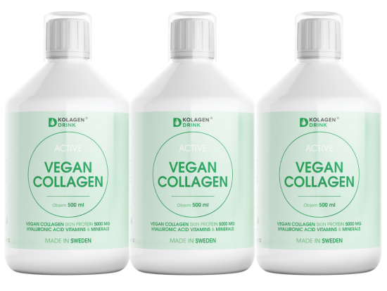 KolagenDrink 60-dňový program Active Vegan Collagen vegánsky kolagén 3 x 500 ml
