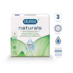 Pasante Durex Naturals (3 ks), lubrikované 98% prírodným gélom