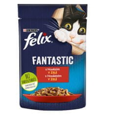 Nestlé Fantastic kapsička pre mačky hovädzie v želé 85 g