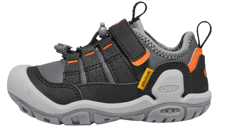 KEEN detská outdoorová obuv Knotch Hollow steel grey/safety orange 1025884/1025881, sivá, 37