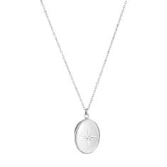 Tamaris Elegantný oceľový náhrdelník s medailónom TJ-0095-N-50
