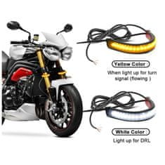 motoLEDy Denné svetlá DRL FLEX LED + dynamické smerovky pre motocykle 2ks