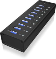 ICY BOX IB-AC6110, USB 3.0 Hub, 10-Port