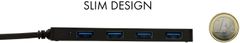 I-TEC USB 3.1 Typ-C Slim 4-portový HUB, čierny