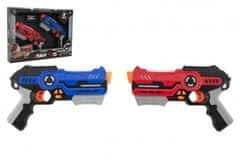 Wiky Pištoľ 2ks laser game plast 25cm na batérie so zvukom a so svetlom