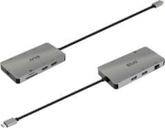 Dokovací stanice 8v1 USB-C 3.2 - 2xHDMI, 2xUSB-A, RJ45, SD/ Micro SD, USB-C (F)