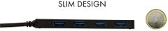 I-TEC USB hub, USB 3.0, 4port, pasívny, SLIM, čierny