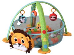 Lean-toys Vzdelávacia podložka Lion Playpen Balls for Baby Melodies
