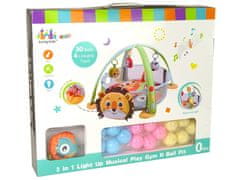 Lean-toys Vzdelávacia podložka Lion Playpen Balls for Baby Melodies