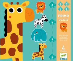 Djeco Puzzle Džungľa 4v1 (3,4,5,6 dielikov)