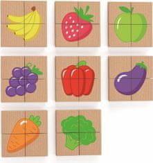 Viga Drevené magnetické puzzle ovocie